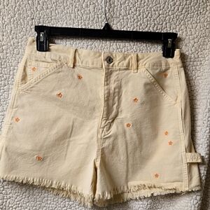 American Eagle Outfitters Cream Cargo Shorts